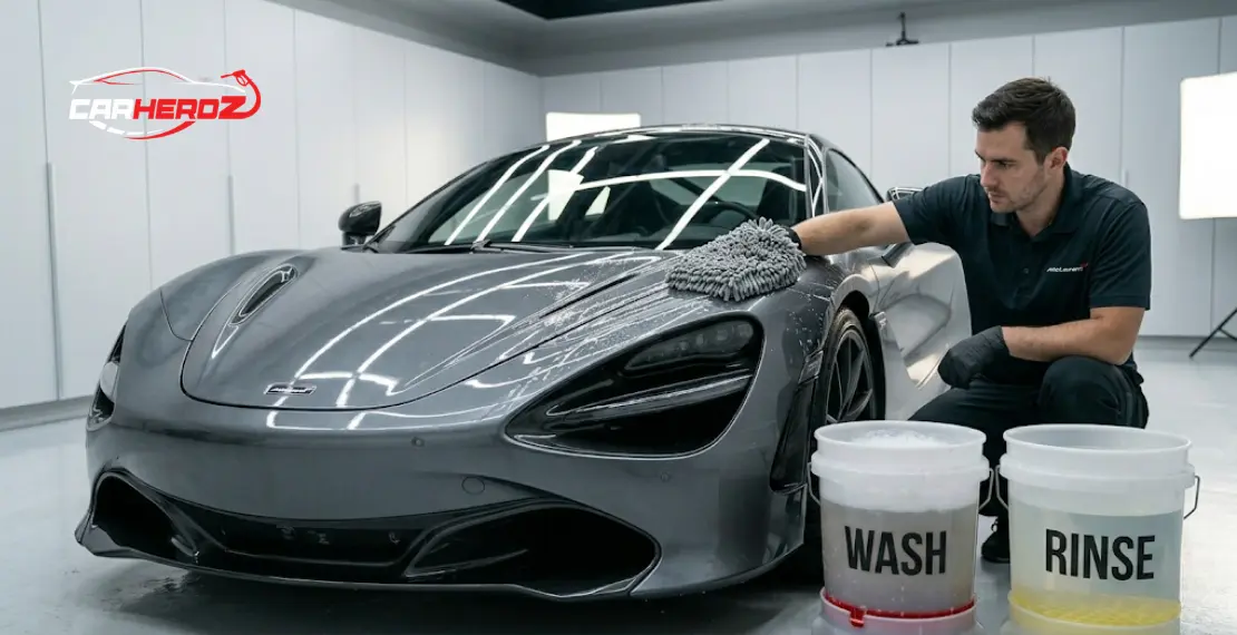 two bucket car wash method ceramic coating maintenance microfiber cleaning detailing garage